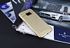 Samsung Galaxy S7 Edge Metalik Nokta Desenli Gold Silikon Klf - Resim: 1