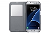 Samsung Galaxy S7 edge Orjinal Pencereli View Cover Silver Klf - Resim: 2
