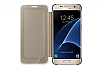 Samsung Galaxy S7 Orjinal Clear View Uyku Modlu Gold Klf - Resim: 3