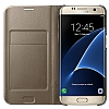 Samsung Galaxy S7 Orjinal LED Cover Gold Klf - Resim: 2