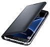 Samsung Galaxy S7 Yan Kapakl Siyah Deri Klf - Resim: 1