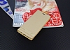 Samsung Galaxy S8 Gizli Mknatsl Yan Kapakl Gold Deri Klf - Resim: 2