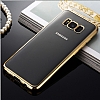 Samsung Galaxy S8 Gold Kenarl effaf Silikon Klf - Resim: 6
