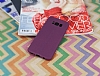 Samsung Galaxy S8 Plus Deri Desenli Ultra nce Mor Silikon Klf - Resim: 1