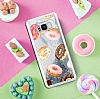 Samsung Galaxy S8 Plus Simli Sulu Donut Resimli Silver Silikon Klf - Resim: 1
