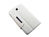 Samsung Galaxy Tab 3 7.0 Czdanl Standl Beyaz Deri Klf - Resim: 1
