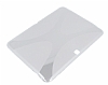 Samsung Galaxy Tab 4 10.1 Desenli effaf Beyaz Silikon Klf - Resim: 2