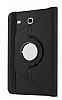 Samsung T560 Galaxy Tab E 360 Derece Dner Standl Siyah Deri Klf - Resim: 3