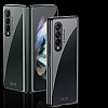 Samsung Galaxy Z Fold3 5G Metalik Kenarl Silver Cam Klf - Resim: 3