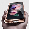 Samsung Galaxy Z Fold3 5G Metalik Kenarl Siyah Cam Klf - Resim: 8