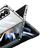 Samsung Galaxy Z Fold4 Metalik Kenarl Siyah Cam Klf - Resim: 5