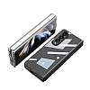 Samsung Galaxy Z Fold4 Metalik Kenarl Silver Cam Klf - Resim: 2