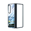 Samsung Galaxy Z Fold4 Metalik Kenarl Silver Cam Klf - Resim: 1
