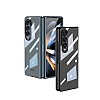 Samsung Galaxy Z Fold4 Metalik Kenarl Silver Cam Klf - Resim: 3