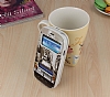 Samsung i8190 Galaxy S3 Mini Gizli Mknatsl ift Pencereli Sar Taksi Deri Klf - Resim: 2