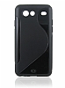 Samsung i9070 Galaxy S Advance Desenli Siyah Silikon Klf - Resim: 3