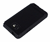 Samsung i9100 Galaxy S2 ift Pencereli nce Yan Kapakl Siyah Deri Klf - Resim: 2