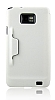 Samsung i9100 Galaxy S2 Standl Kapakl Beyaz Deri Klf - Resim: 2