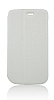 Samsung i9100 Galaxy S2 Standl Kapakl Beyaz Deri Klf - Resim: 3