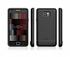 Samsung i9100 Galaxy S2 Ultra nce Siyah Rubber Klf - Resim: 3