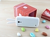 Samsung i9190 Galaxy S4 mini Tavanl Beyaz Silikon Klf - Resim: 2