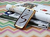 Samsung i9190 Galaxy S4 mini S Desenli Sert Parlak Gold Rubber Klf - Resim: 2