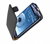 Samsung Galaxy S3 / S3 Neo nce Kapakl Siyah Deri Klf - Resim: 3