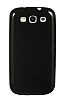 Samsung i9300 Galaxy S3 Parlak Siyah Silikon Klf