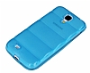 Samsung i9500 Galaxy S4 Bubble effaf Mavi Silikon Klf - Resim: 3