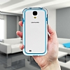 Samsung i9500 Galaxy S4 Bumper Mavi ereve Klf - Resim: 1