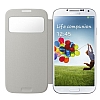 Samsung i9500 Galaxy S4 Orjinal Pencereli Beyaz Flip Cover - Resim: 1