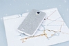 Samsung i9500 Galaxy S4 Simli Silver Silikon Klf - Resim: 2