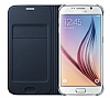 Samsung 9800 Galaxy S6 Orjinal Flip Wallet Siyah Deri Klf - Resim: 2