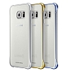 Samsung i9800 Galaxy S6 Orjinal Metalik Dark Silver Kenarl Kristal Klf - Resim: 1