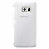Samsung i9800 Galaxy S6 Orjinal Uyku Modlu Pencereli Beyaz Deri Klf - Resim: 5