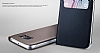 Samsung i9800 Galaxy S6 Orjinal Uyku Modlu Pencereli Beyaz Deri Klf - Resim: 1