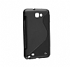 Samsung N7000 Galaxy Note Desenli Siyah Silikon Klf - Resim: 1