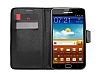 Samsung N7000 Galaxy Note Standl Czdanl Siyah Deri Klf - Resim: 1