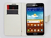 Samsung N7000 Galaxy Note Standl Czdanl Beyaz Deri Klf - Resim: 1