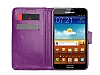 Samsung N7000 Galaxy Note Standl Czdanl Mor Deri Klf - Resim: 1