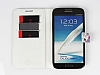 Samsung N7100 Galaxy Note 2 Bird Czdanl Yan Kapakl Deri Klf - Resim: 1