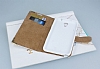 PinShang Samsung N7500 Galaxy Note 3 Neo Tal Kapakl Czdan Beyaz Klf - Resim: 1