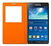 Samsung N9000 Galaxy Note 3 Orjinal Pencereli Turuncu Flip Cover - Resim: 3
