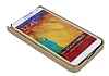 Samsung N9000 Galaxy Note 3 Standl Manyetik Full Koruma Gold Klf - Resim: 5