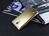 Samsung N9100 Galaxy Note 4 Metalik Gold Silikon Klf - Resim: 2