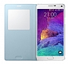 Samsung N9100 Galaxy Note 4 Orjinal Pencereli View Cover Mavi Klf - Resim: 4