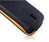 Samsung S5570 Galaxy Mini Siyah Kapakl Siyah Deri Klf - Resim: 2