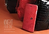 Santa Barbara Knight iPhone 7 / 8 Standl Kapakl Siyah Deri Klf - Resim: 2
