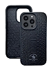 Santa Barbara Polo Racquet Club iPhone 15 Pro Knight Siyah Gerek Deri Klf - Resim: 5