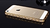 Shengo iPhone SE / 5 / 5S Tal Metal Bumper ereve Gold Klf - Resim: 1